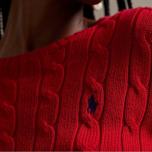 Cable-Knit Cotton Crewneck Sweater
Polo Ralph Lauren Red medium - Picture 5 of 12